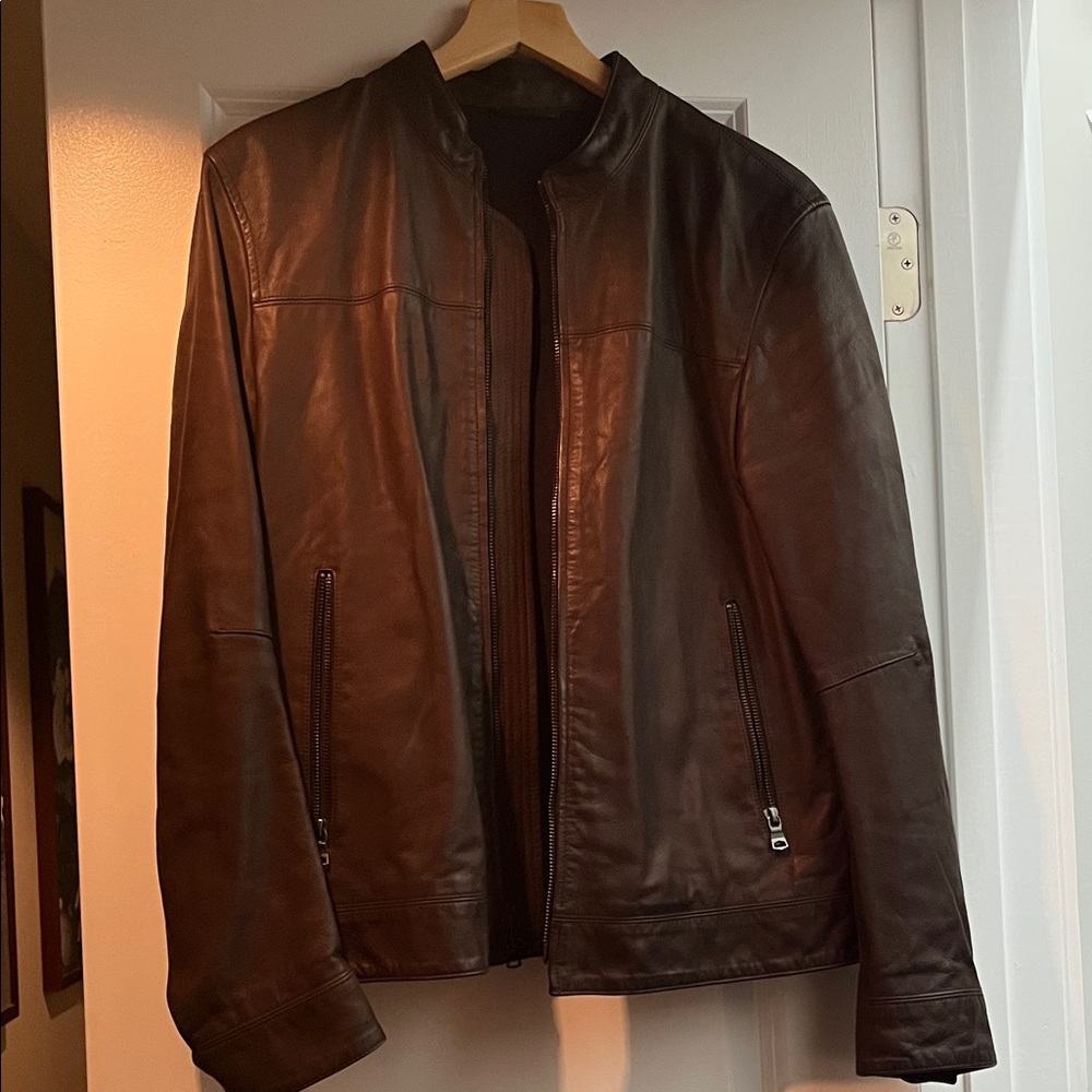 Banana Republic Dark Brown Leather Jacket